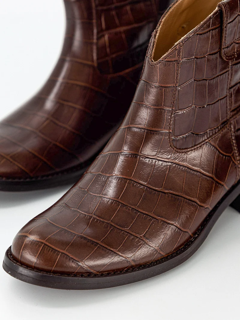 Stiefeletten Santiag Braun