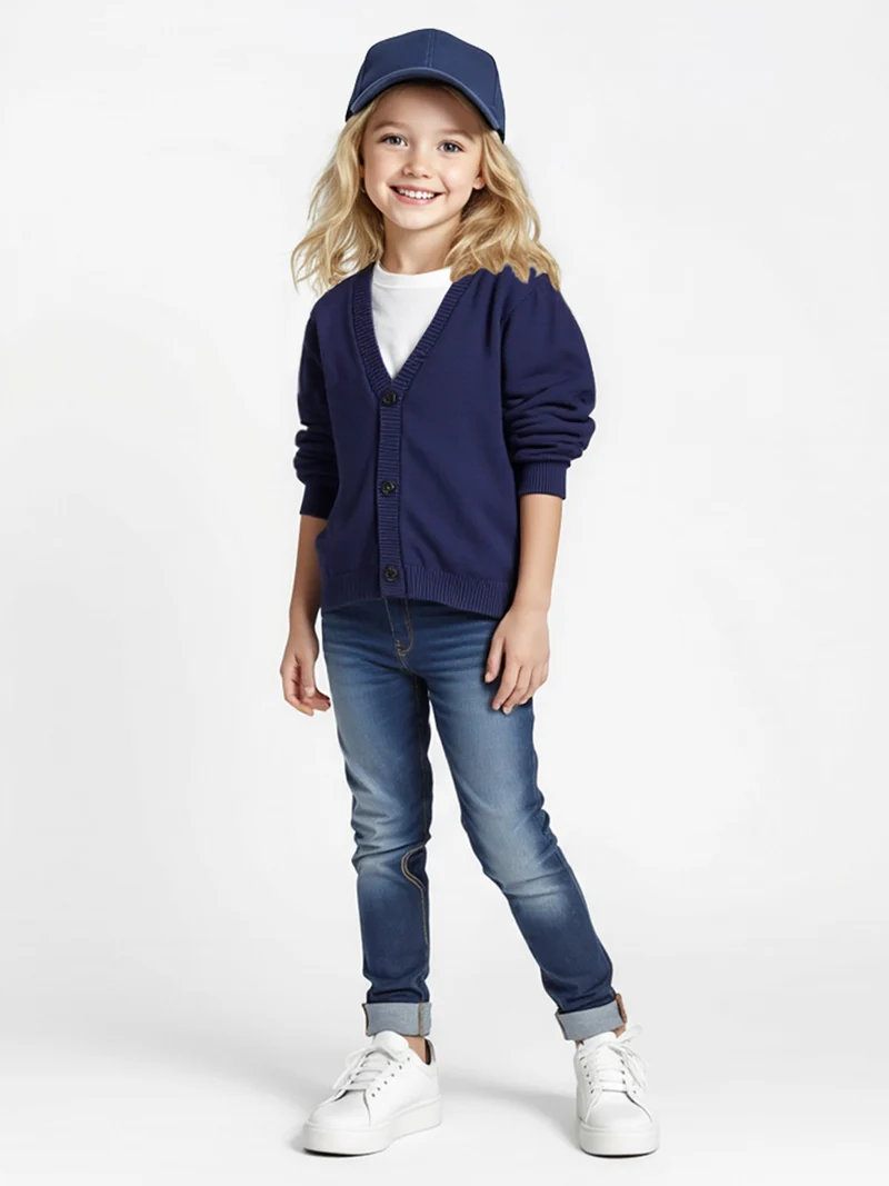 Strickjacke Marineblau