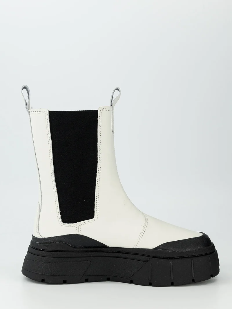 Stiefel Mayze Stack Chelsea Weiß