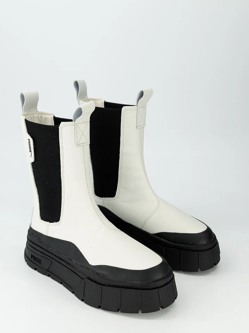 Stiefel Mayze Stack Chelsea Weiß
