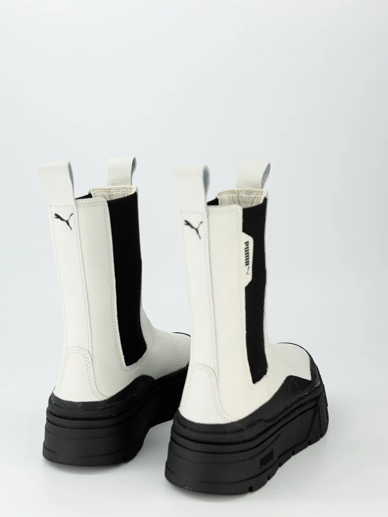 Stiefel Mayze Stack Chelsea Weiß