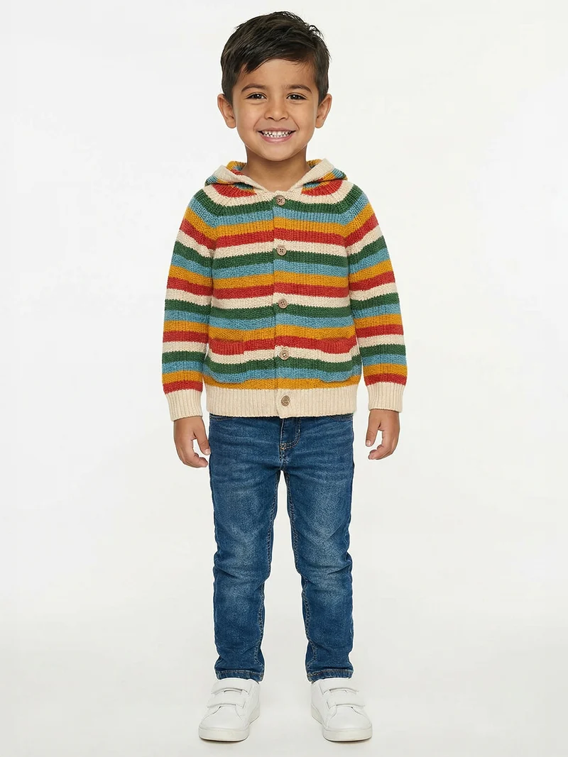 Strickjacke Mehrfarbig
