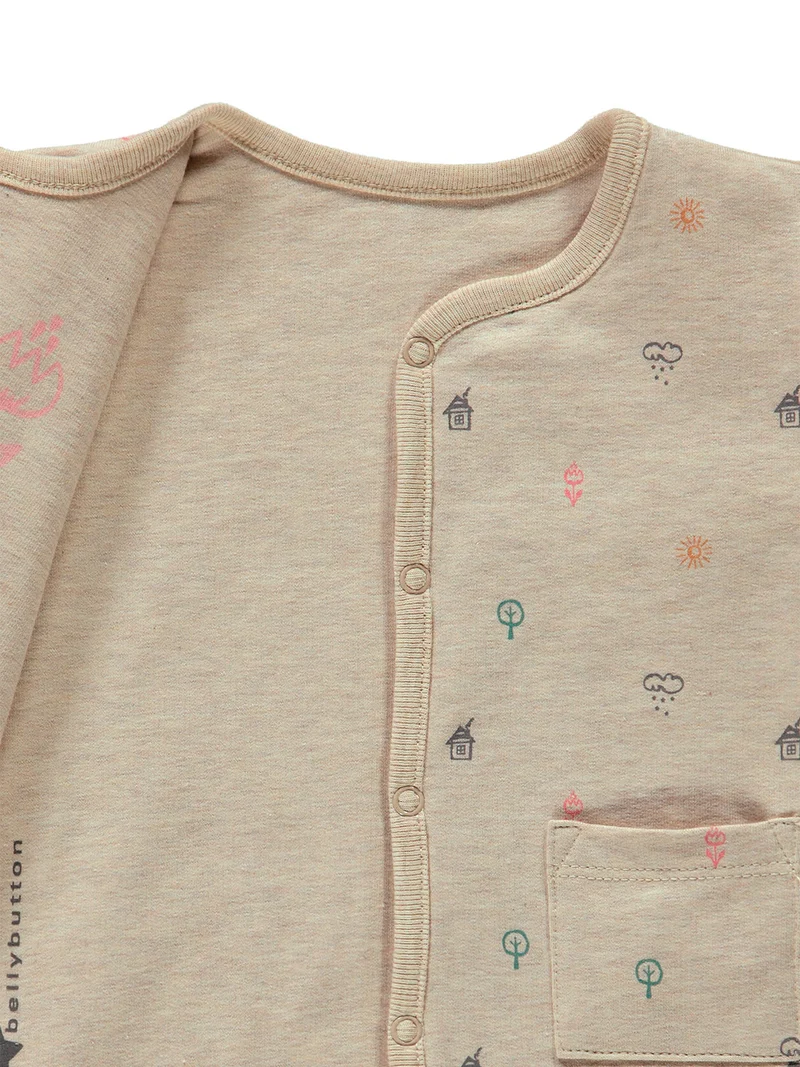 Sweatjacke Hello Sunshine Beige