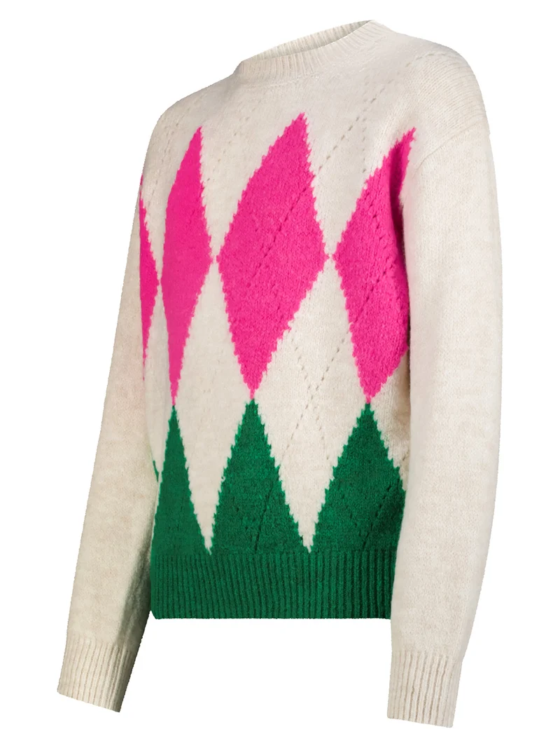 Pullover Rosa Cremeweiß
