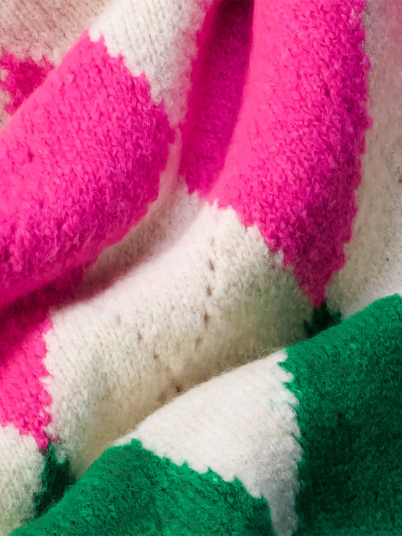 Pullover Rosa Cremeweiß