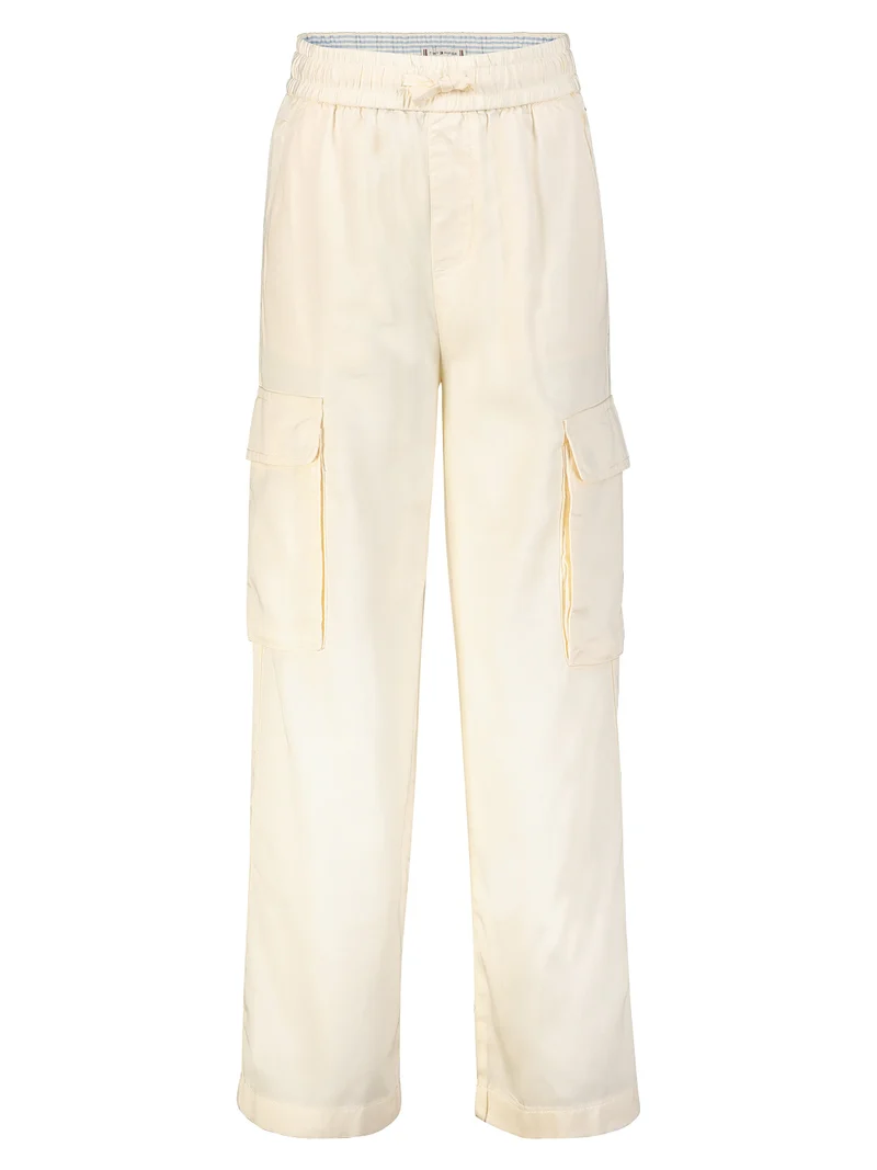 Cargohose Satin Cargo Cremeweiß