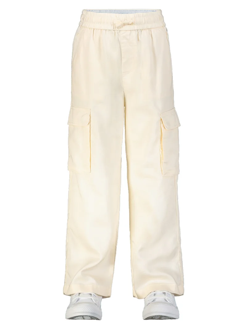 Cargohose Satin Cargo Cremeweiß